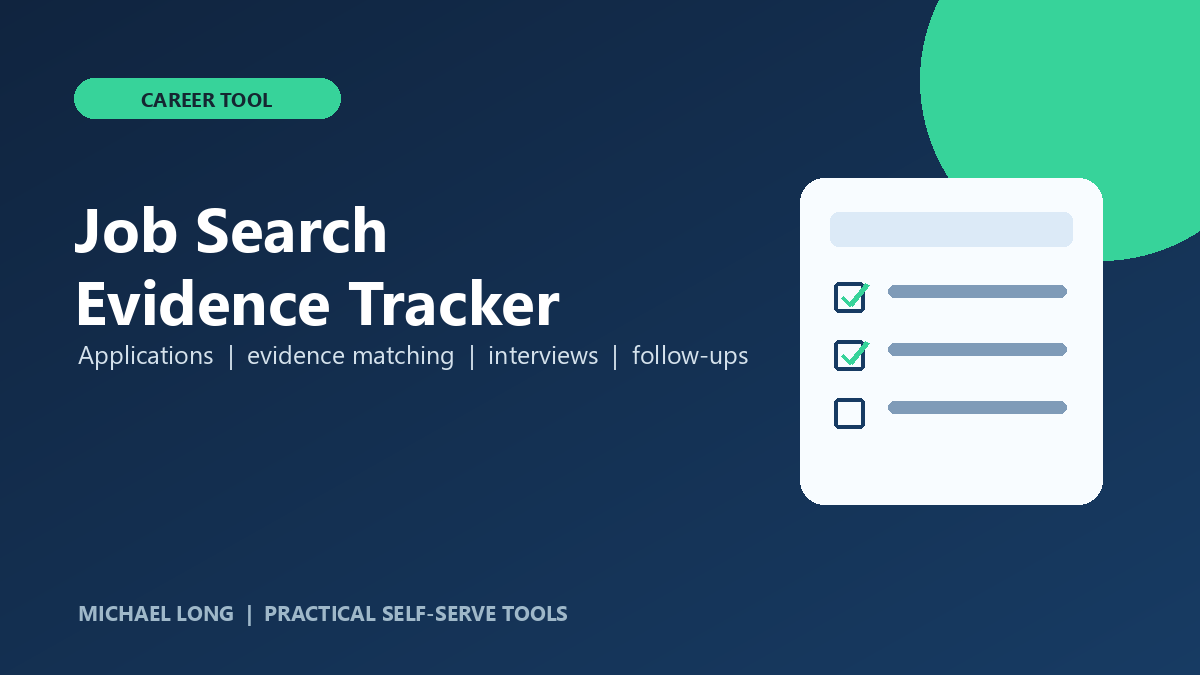 Job Search Evidence Tracker product card